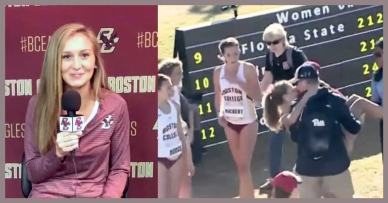 Runner Collapses Before Finish Line – Spectators Stunned By Who Sprints To Save Her