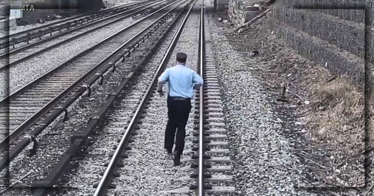 Rail Workers Spot A Young Child On The Tracks – They Pull Out All The Stops To Save Him