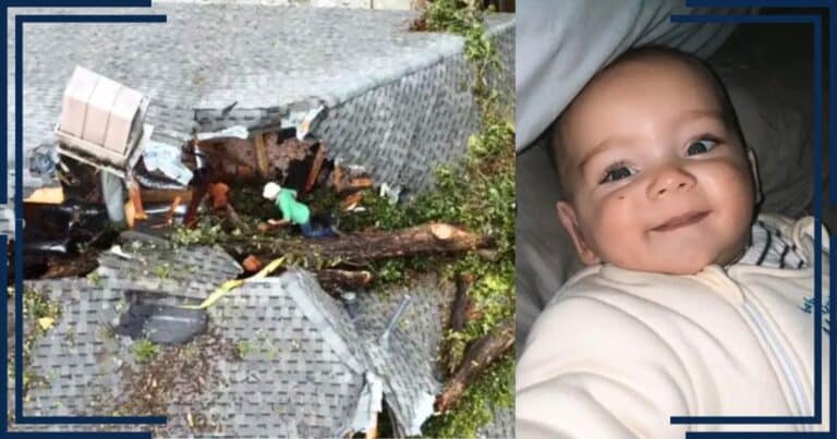 Massive Storm Shatters Roof Above Baby’s Bed – Second’s Later, Mom’s Convinced a Guardian Angel Has Appeared