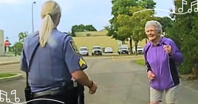 Confused Cop Sees 92-Year-Old Dancing In The Street – Seconds Later, They’re Both Famous