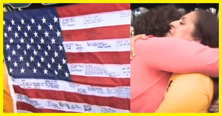 Military Mom Finds Special Flag At a Flea Market – What’s Written On It Brings Her Whole Family to Tears