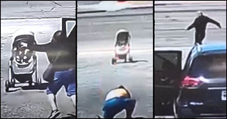 Runaway Stroller Speeds Into Traffic – What A Homeless Man Does Next Is Miraculous