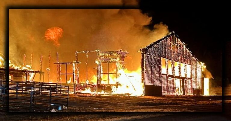 Horrible Screams Erupt From Inside A Blazing Barn – Seconds Later, 1 Hero Races Into The Flames