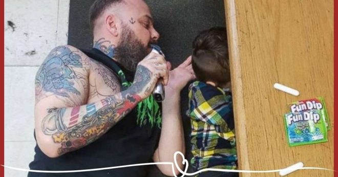 Huge Man With Razor Lies Down Next To 6-Year-Old Boy - The Reason Will Melt Your Heart