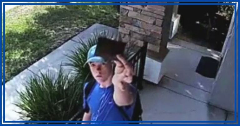 The Doorbell Rings, Then a Mystery Teen Holds Something Up To The Security Camera…