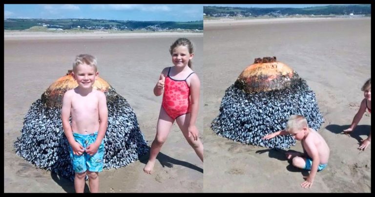 Kids Play With Strange Object At The Beach – Then Shocked Parents Find Out It’s Not A ‘Buoy’